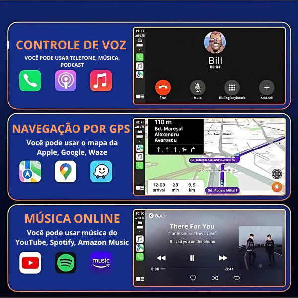 Adaptador Carplay e Android Auto Sem Fio - DriveFree