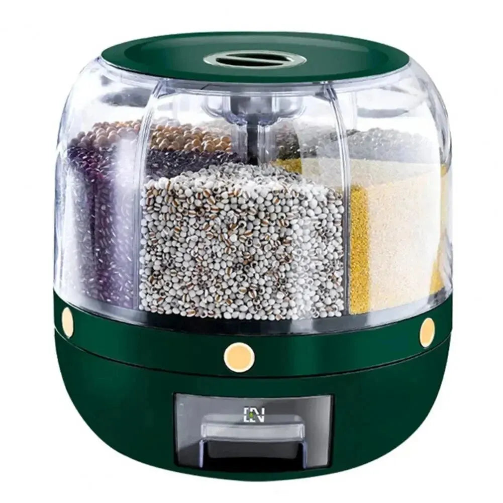 Dispensador de Grãos - GrainsUp360 - Dispensador de Grãos Branco, Dispensador de Grãos Verde - Tudo Shop