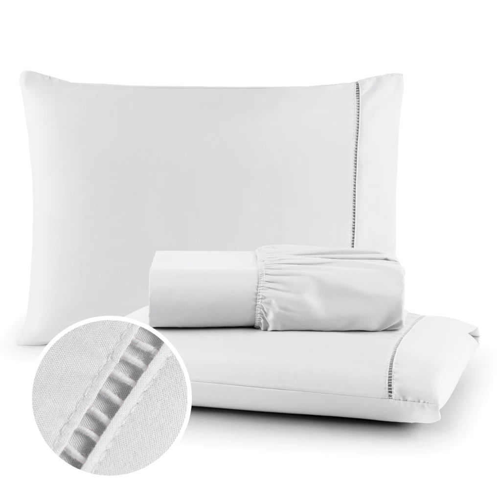 Jogo De Cama de Micropercal 400 Fios, Kit 03 Peças - RoyalSoft 400 Luxe - AVELÃ / CASAL, AVELÃ / KING, AVELÃ / QUEEN, AVELÃ / SOLTEIRO, AZUL / CASAL, AZUL / KING, AZUL / QUEEN, AZUL / SOLTEIRO, BRANCO / CASAL, BRANCO / KING - Tudo Shop