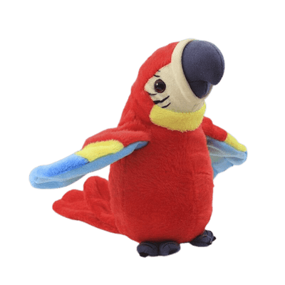 Brinquedo Papagaio Falante - PapaTalk - Vermelho, Azul, Verde - Tudo Shop