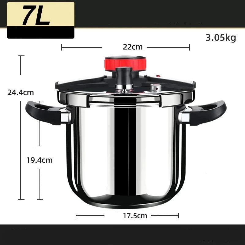 Panela De Pressão De Aço Inoxidável Com Sistema De Segurança - SecurePress - 7L, 8L, 10L - Tudo Shop