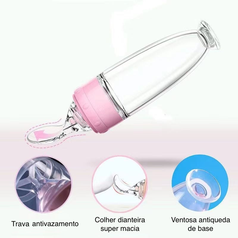 Colher Dosadora Para Bebê - TinySpoon - Branco, Azul, Amarelo, Rosa - Tudo Shop