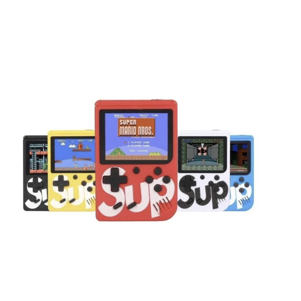 Mini Video Game Retrô - Sup400 - Amarelo, Azul, Branco, Preto, Vermelho - Tudo Shop