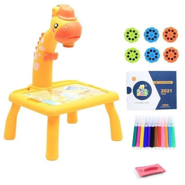 Mesa Projetora Infantil - ProjeTable - Amarelo + 3 Slides, Rosa + 3 Slides - Tudo Shop