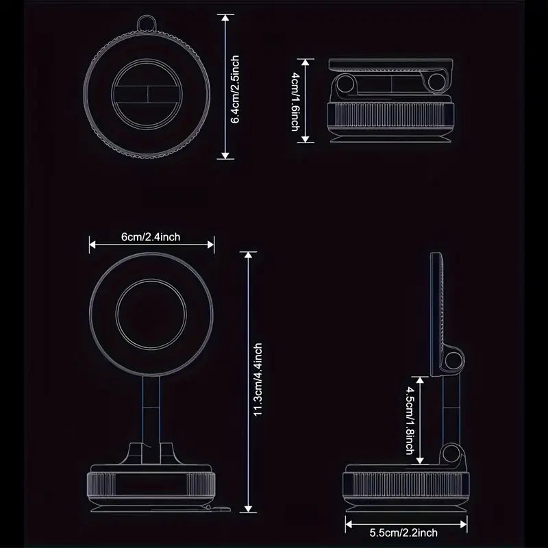 Suporte Magnético Dobrável 360° para Celular - MagnoHold