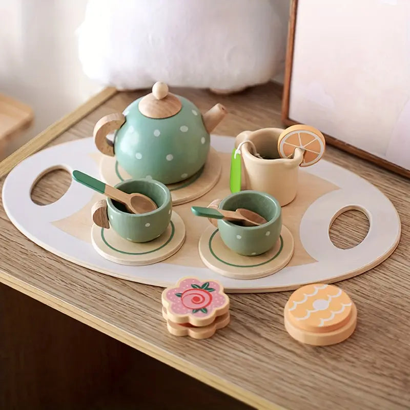 Imagem 1 - Conjunto de Chá Infantil de Madeira Estilo Montessori - TeaFun Kids | Vem Dilar