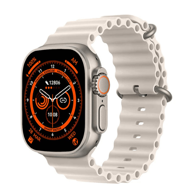 Smartwatch Series 9 Ultra + Pulseira SmartAlpino (Brinde) - Branco, Laranja, Preto - Tudo Shop