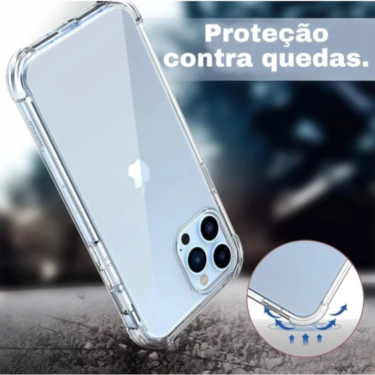 Capa Anti Shock Para Iphone - BrightShock - Iphone 11, Iphone 11 Pro, Iphone 11 Pro Max, Iphone 12 Mini, Iphone 12 Pro Max, Iphone 12/12 Pro, Iphone 13, Iphone 13 Mini, Iphone 13 Pro, Iphone 13 Pro Max - Tudo Shop