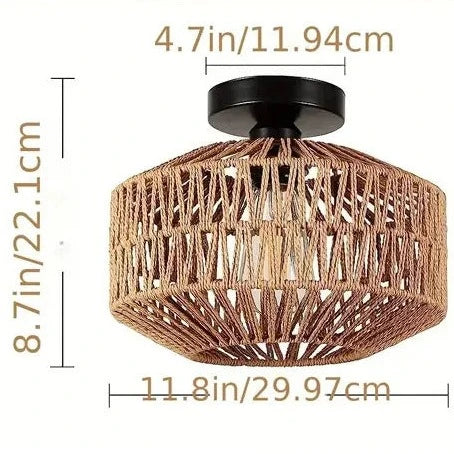 Luminária de Teto - BambooRattan - Default Title - Tudo Shop