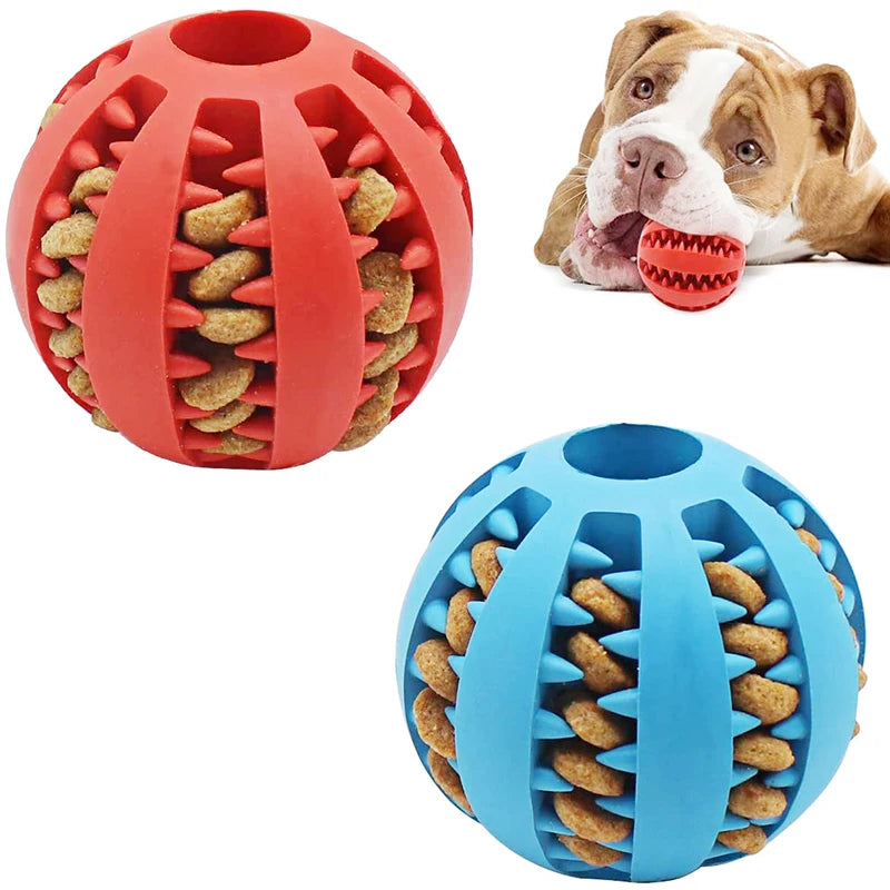 Bolinha Interativa para Cães - Snack Ball - Vermelha / P (5 cm), Azul / P (5 cm), Verde / P (5 cm) - Tudo Shop