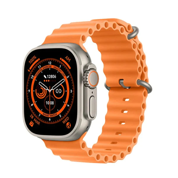 Smartwatch Series 9 Ultra + Pulseira SmartAlpino (Brinde) - Branco, Laranja, Preto - Tudo Shop