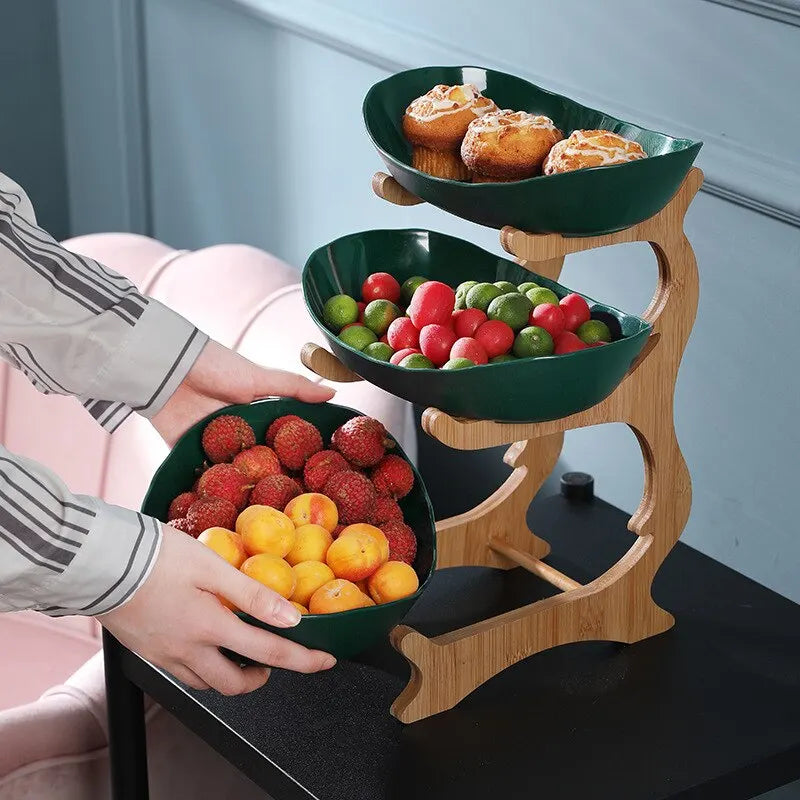 Fruteira de Mesa - WoddenFruit - Fruteira de Mesa 2 Bandejas - Verde, Fruteira de Mesa 2 Bandejas - Branco, Fruteira de Mesa 2 Bandejas - Beje, Fruteira de Mesa 3 Bandejas - Verde, Fruteira de Mesa 3 Bandejas - Branco, Fruteira de Mesa 3 Bandejas - Beje - Tudo Shop