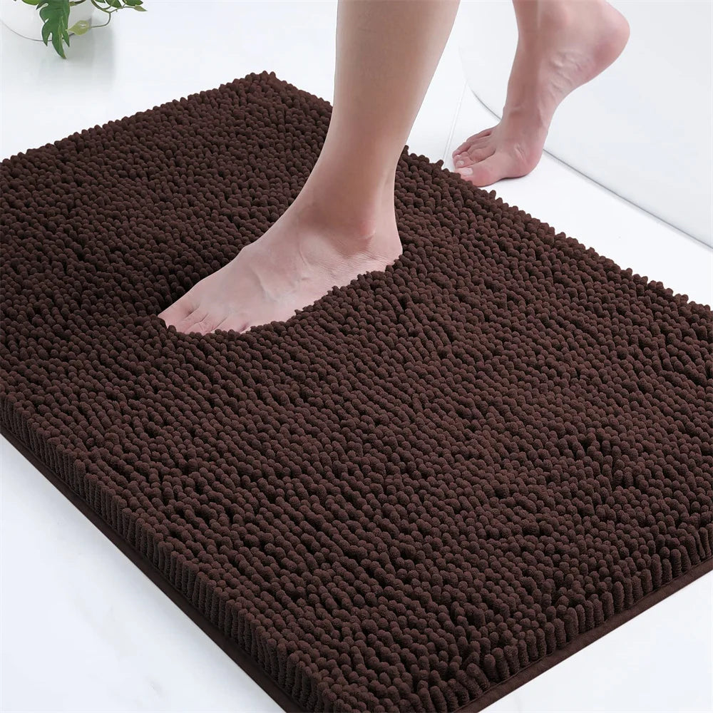 Tapete Antiderrapante Para Banheiro - ChenilleSoft - Tapete Antiderrapante Preto / 41x61cm, Tapete Antiderrapante Preto / 51x76cm, Tapete Antiderrapante Preto / 61x91cm, Tapete Antiderrapante Preto / 61x119cm, Tapete Antiderrapante Branco / 41x61cm, Tapete Antiderrapante Branco / 51x76cm, Tapete Antiderrapante Branco / 61x91cm, Tapete Antiderrapante Branco / 61x119cm, Tapete Antiderrapante Cinza Claro / 41x61cm, Tapete Antiderrapante Cinza Claro / 51x76cm - Tudo Shop