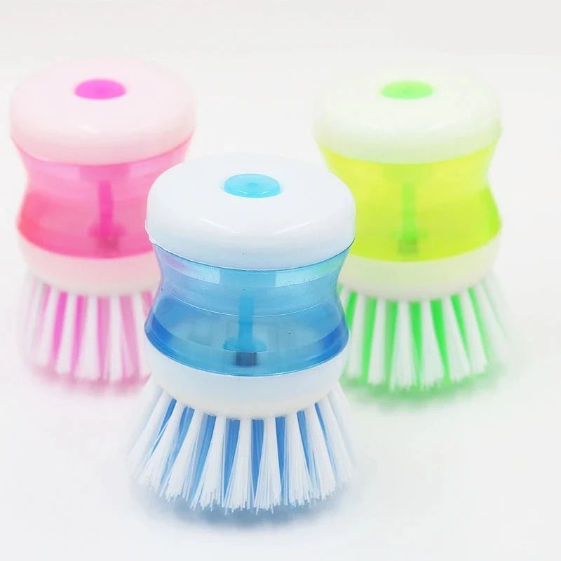 Dispensador de Sabão com Escova - SoupPratic - Dispensador de Sabão Cor Aleatória - Tudo Shop