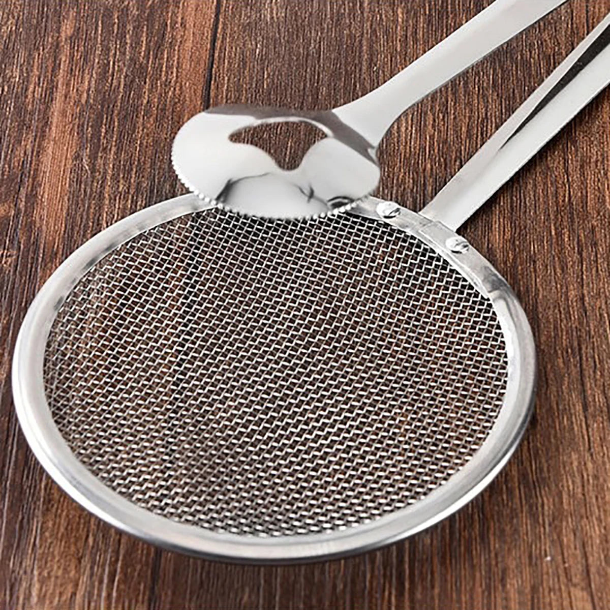 Escumadeira de Aço Inox com Pegador - ClipFry - Escumadeira de Aço Inox - Tudo Shop