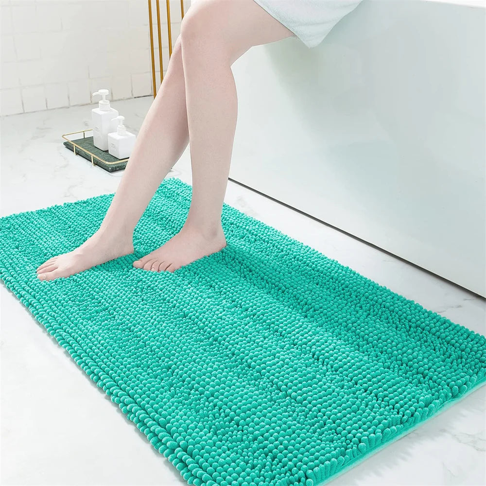 Tapete Antiderrapante Para Banheiro - ChenilleSoft - Tapete Antiderrapante Preto / 41x61cm, Tapete Antiderrapante Preto / 51x76cm, Tapete Antiderrapante Preto / 61x91cm, Tapete Antiderrapante Preto / 61x119cm, Tapete Antiderrapante Branco / 41x61cm, Tapete Antiderrapante Branco / 51x76cm, Tapete Antiderrapante Branco / 61x91cm, Tapete Antiderrapante Branco / 61x119cm, Tapete Antiderrapante Cinza Claro / 41x61cm, Tapete Antiderrapante Cinza Claro / 51x76cm - Tudo Shop