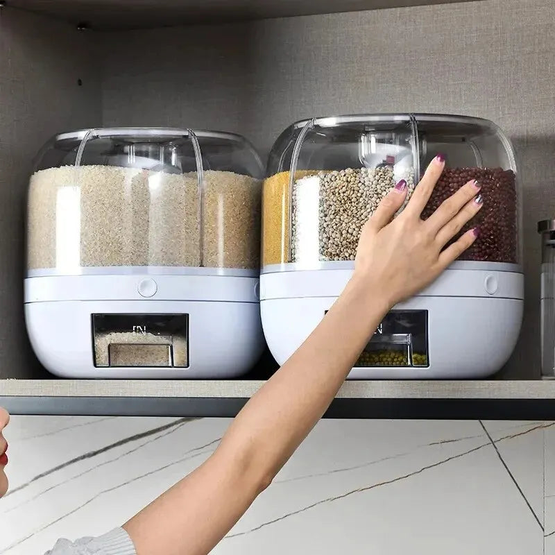 Dispensador de Grãos - GrainsUp360 - Dispensador de Grãos Branco, Dispensador de Grãos Verde - Tudo Shop