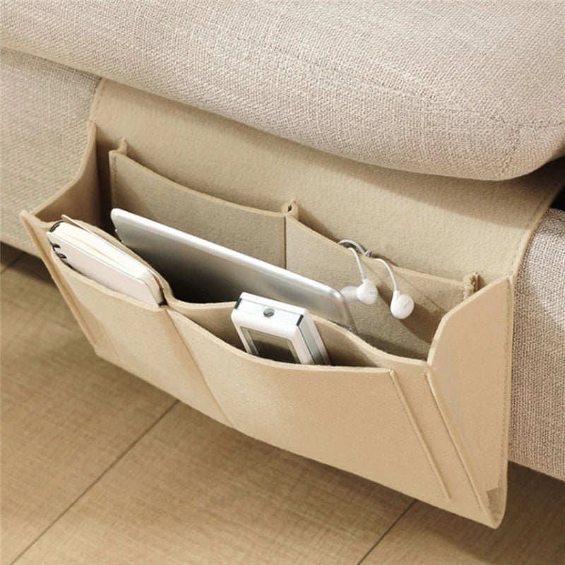 Porta Controle Remoto - FeltOrganizer - Organizador Cinza Claro, Organizador Preto, Organizador Cinza Escuro, Organizador Marrom, Organizador Bege - Tudo Shop