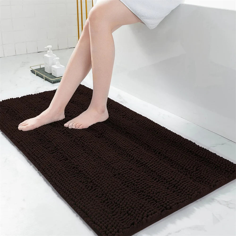 Tapete Antiderrapante Para Banheiro - ChenilleSoft - Tapete Antiderrapante Preto / 41x61cm, Tapete Antiderrapante Preto / 51x76cm, Tapete Antiderrapante Preto / 61x91cm, Tapete Antiderrapante Preto / 61x119cm, Tapete Antiderrapante Branco / 41x61cm, Tapete Antiderrapante Branco / 51x76cm, Tapete Antiderrapante Branco / 61x91cm, Tapete Antiderrapante Branco / 61x119cm, Tapete Antiderrapante Cinza Claro / 41x61cm, Tapete Antiderrapante Cinza Claro / 51x76cm - Tudo Shop