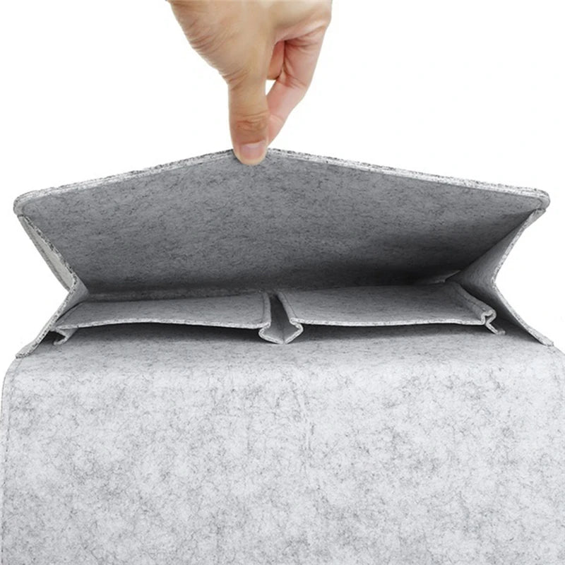 Porta Controle Remoto - FeltOrganizer - Organizador Cinza Claro, Organizador Preto, Organizador Cinza Escuro, Organizador Marrom, Organizador Bege - Tudo Shop
