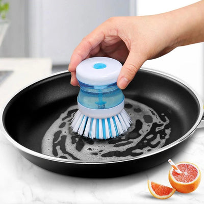 Dispensador de Sabão com Escova - SoupPratic - Dispensador de Sabão Cor Aleatória - Tudo Shop