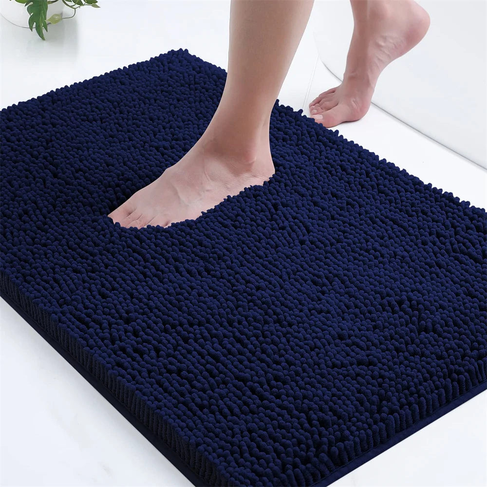 Tapete Antiderrapante Para Banheiro - ChenilleSoft - Tapete Antiderrapante Preto / 41x61cm, Tapete Antiderrapante Preto / 51x76cm, Tapete Antiderrapante Preto / 61x91cm, Tapete Antiderrapante Preto / 61x119cm, Tapete Antiderrapante Branco / 41x61cm, Tapete Antiderrapante Branco / 51x76cm, Tapete Antiderrapante Branco / 61x91cm, Tapete Antiderrapante Branco / 61x119cm, Tapete Antiderrapante Cinza Claro / 41x61cm, Tapete Antiderrapante Cinza Claro / 51x76cm - Tudo Shop