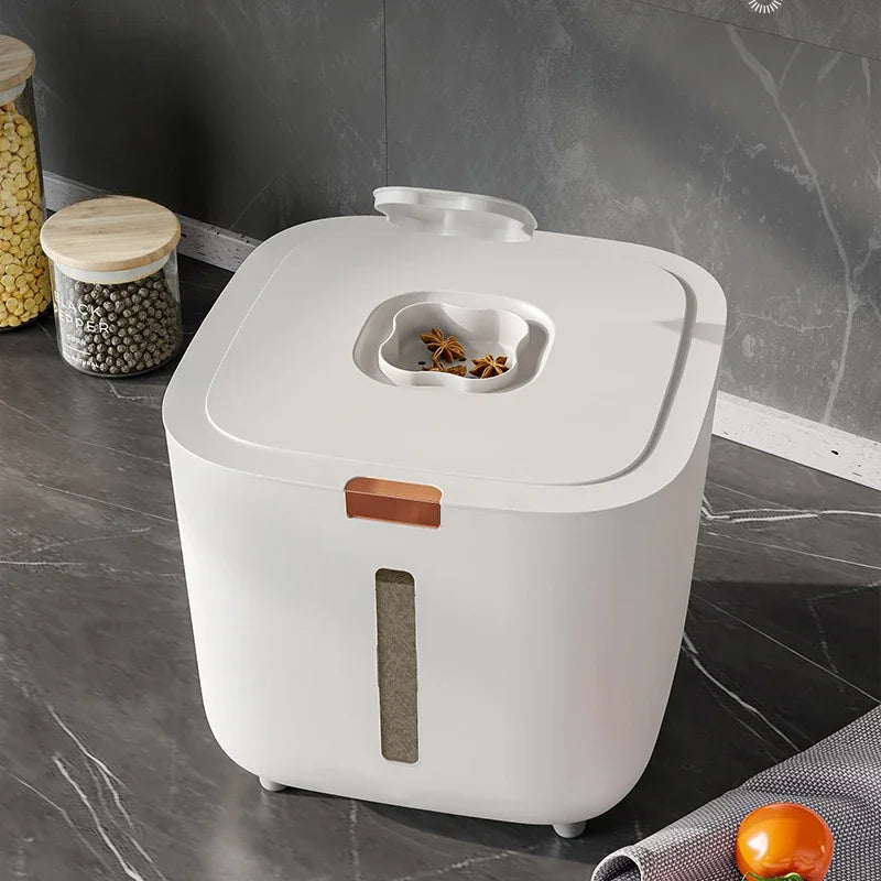 Armazenador de Grãos À Prova de Insetos e Umidade - PureGrains - Armazenador de Grãos Branco 5kg, Armazenador de Grãos Branco 10kg - Tudo Shop