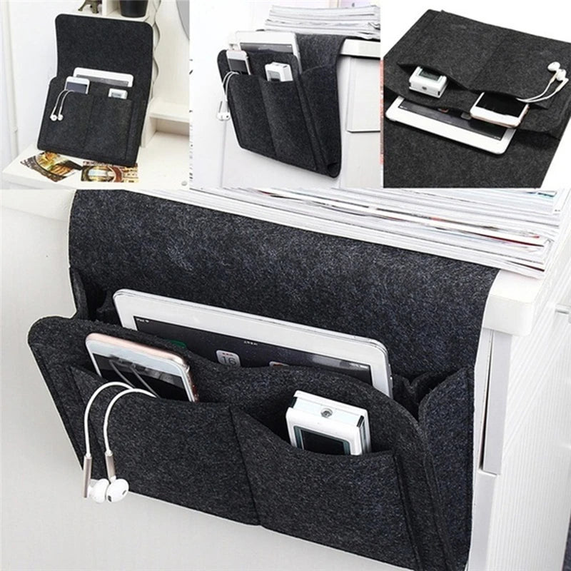 Porta Controle Remoto - FeltOrganizer - Organizador Cinza Claro, Organizador Preto, Organizador Cinza Escuro, Organizador Marrom, Organizador Bege - Tudo Shop