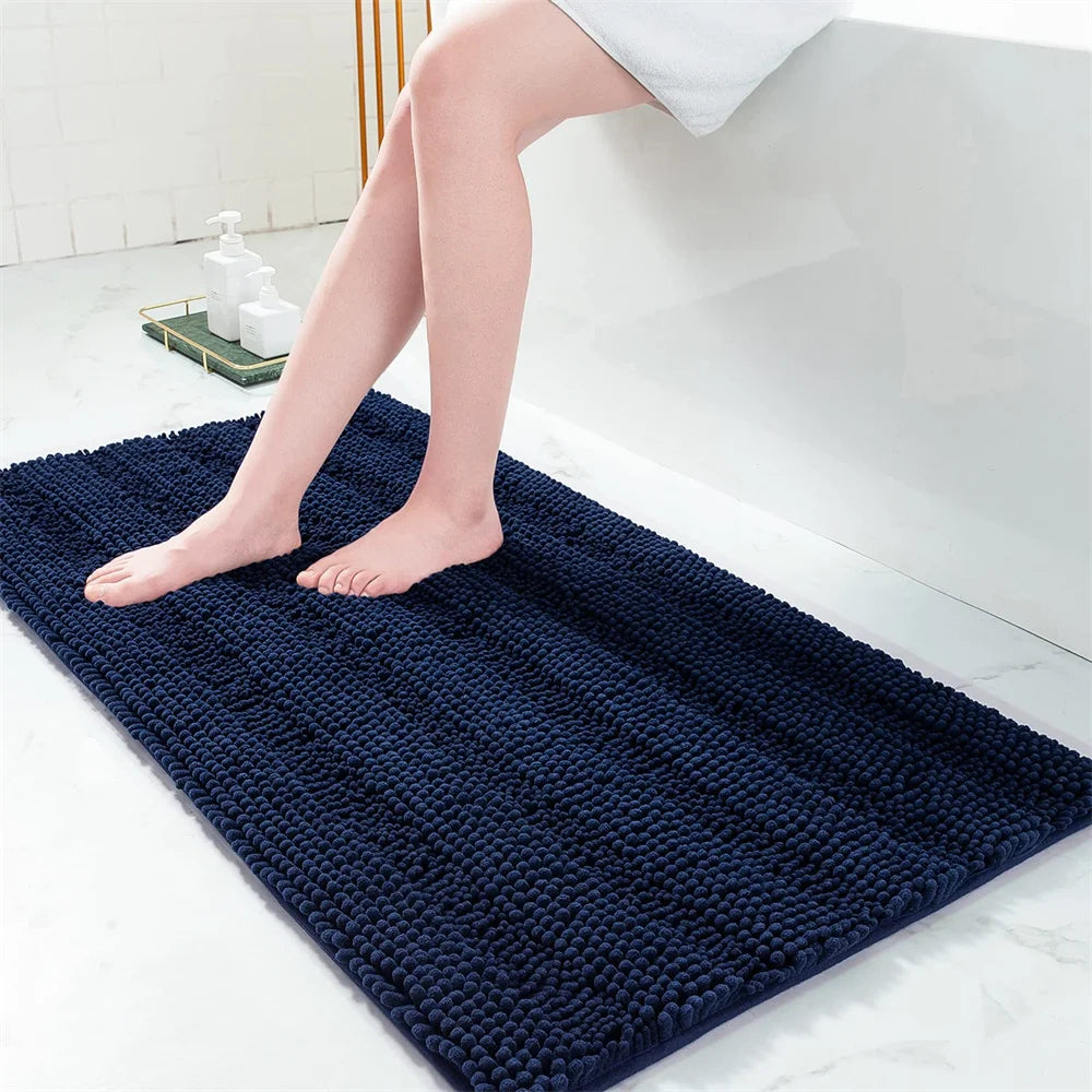 Tapete Antiderrapante Para Banheiro - ChenilleSoft - Tapete Antiderrapante Preto / 41x61cm, Tapete Antiderrapante Preto / 51x76cm, Tapete Antiderrapante Preto / 61x91cm, Tapete Antiderrapante Preto / 61x119cm, Tapete Antiderrapante Branco / 41x61cm, Tapete Antiderrapante Branco / 51x76cm, Tapete Antiderrapante Branco / 61x91cm, Tapete Antiderrapante Branco / 61x119cm, Tapete Antiderrapante Cinza Claro / 41x61cm, Tapete Antiderrapante Cinza Claro / 51x76cm - Tudo Shop