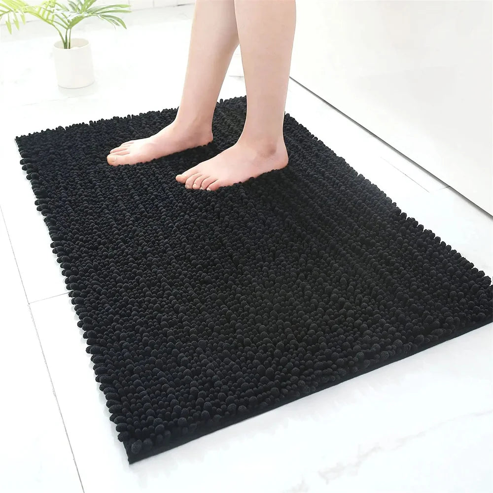 Tapete Antiderrapante Para Banheiro - ChenilleSoft - Tapete Antiderrapante Preto / 41x61cm, Tapete Antiderrapante Preto / 51x76cm, Tapete Antiderrapante Preto / 61x91cm, Tapete Antiderrapante Preto / 61x119cm, Tapete Antiderrapante Branco / 41x61cm, Tapete Antiderrapante Branco / 51x76cm, Tapete Antiderrapante Branco / 61x91cm, Tapete Antiderrapante Branco / 61x119cm, Tapete Antiderrapante Cinza Claro / 41x61cm, Tapete Antiderrapante Cinza Claro / 51x76cm - Tudo Shop
