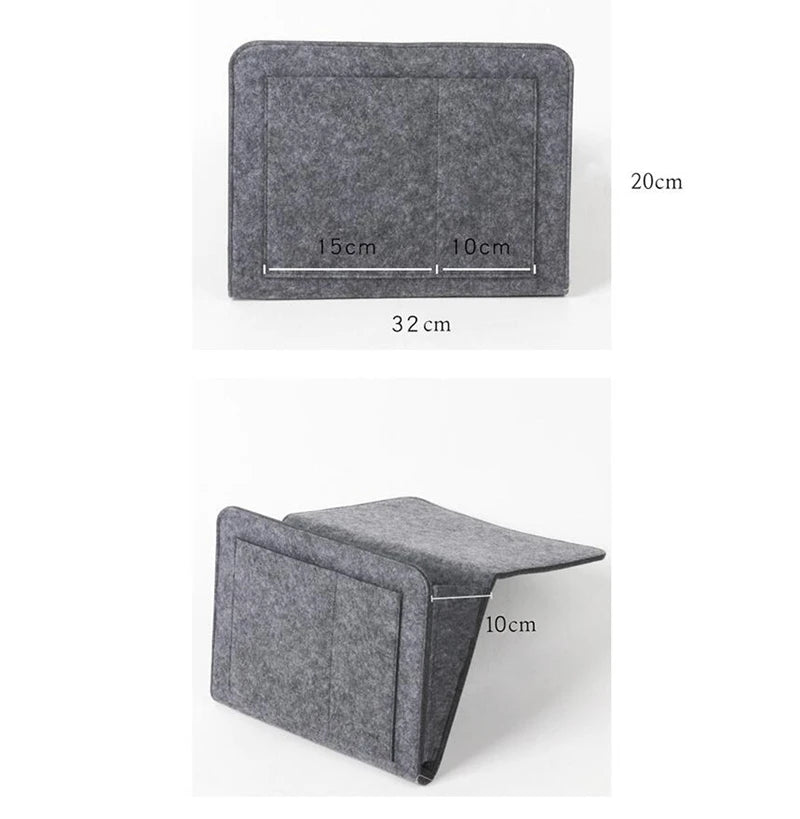 Porta Controle Remoto - FeltOrganizer - Organizador Cinza Claro, Organizador Preto, Organizador Cinza Escuro, Organizador Marrom, Organizador Bege - Tudo Shop