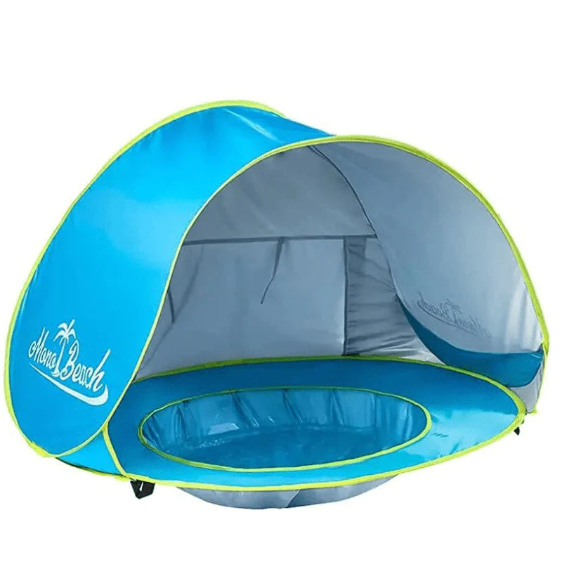 Tenda De Praia Com Piscina Infantil - SolarBabe UV Tent - Amarelo, Azul, Laranja, Rosa - Tudo Shop