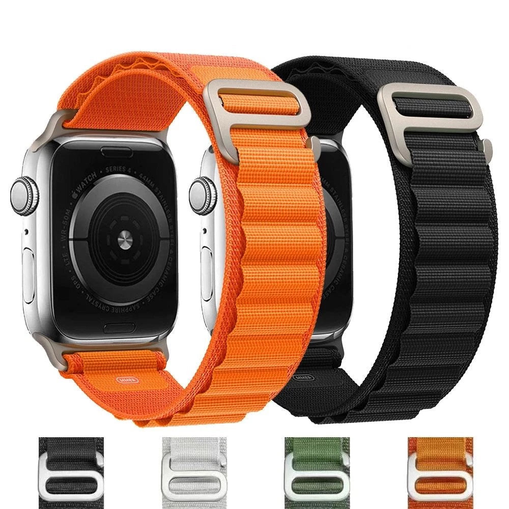 Pulseira para Smartwatch - SmartAlpino - ALP AZUL CELESTE / 38/40/41MM, ALP AZUL CELESTE / 42/44/45/49MM, ALP AZUL ROYAL / 38/40/41MM, ALP AZUL ROYAL / 42/44/45/49MM, ALP BRANCA ROSA / 38/40/41MM, ALP BRANCA ROSA / 42/44/45/49MM, ALP BRANCO AZUL / 38/40/41MM, ALP BRANCO AZUL / 42/44/45/49MM, ALP BRANCO VERMELHO / 38/40/41MM, ALP BRANCO VERMELHO / 42/44/45/49MM - Tudo Shop