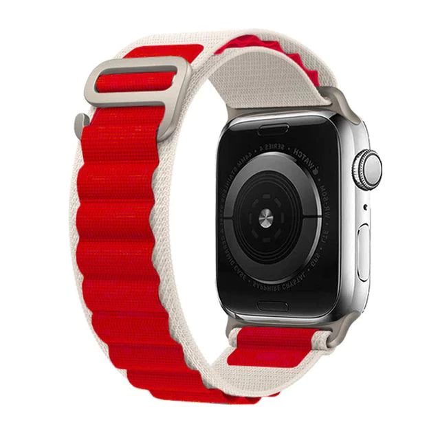 Pulseira para Smartwatch - SmartAlpino - ALP AZUL CELESTE / 38/40/41MM, ALP AZUL CELESTE / 42/44/45/49MM, ALP AZUL ROYAL / 38/40/41MM, ALP AZUL ROYAL / 42/44/45/49MM, ALP BRANCA ROSA / 38/40/41MM, ALP BRANCA ROSA / 42/44/45/49MM, ALP BRANCO AZUL / 38/40/41MM, ALP BRANCO AZUL / 42/44/45/49MM, ALP BRANCO VERMELHO / 38/40/41MM, ALP BRANCO VERMELHO / 42/44/45/49MM - Tudo Shop