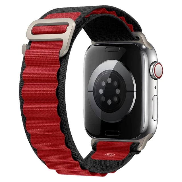 Pulseira para Smartwatch - SmartAlpino - ALP AZUL CELESTE / 38/40/41MM, ALP AZUL CELESTE / 42/44/45/49MM, ALP AZUL ROYAL / 38/40/41MM, ALP AZUL ROYAL / 42/44/45/49MM, ALP BRANCA ROSA / 38/40/41MM, ALP BRANCA ROSA / 42/44/45/49MM, ALP BRANCO AZUL / 38/40/41MM, ALP BRANCO AZUL / 42/44/45/49MM, ALP BRANCO VERMELHO / 38/40/41MM, ALP BRANCO VERMELHO / 42/44/45/49MM - Tudo Shop