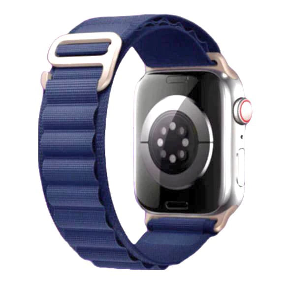 Pulseira para Smartwatch - SmartAlpino - ALP AZUL CELESTE / 38/40/41MM, ALP AZUL CELESTE / 42/44/45/49MM, ALP AZUL ROYAL / 38/40/41MM, ALP AZUL ROYAL / 42/44/45/49MM, ALP BRANCA ROSA / 38/40/41MM, ALP BRANCA ROSA / 42/44/45/49MM, ALP BRANCO AZUL / 38/40/41MM, ALP BRANCO AZUL / 42/44/45/49MM, ALP BRANCO VERMELHO / 38/40/41MM, ALP BRANCO VERMELHO / 42/44/45/49MM - Tudo Shop