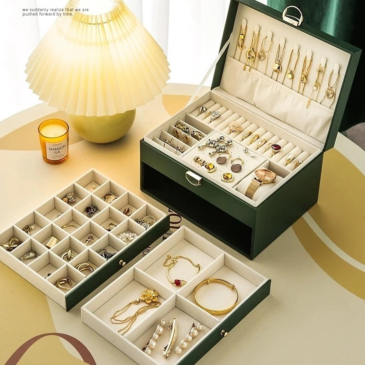 Caixa Organizadora de Joias com 3 Camadas - LuxJewels