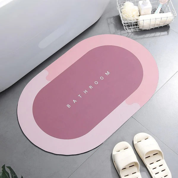 Tapete De Banheiro Absorvente Antiderrapante - RapidSec Rug - Preto, Cinza, Azul, Verde, Rosa - Tudo Shop