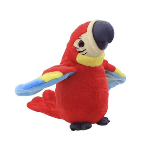 Brinquedo Papagaio Falante - PapaTalk - Vermelho, Azul, Verde - Tudo Shop
