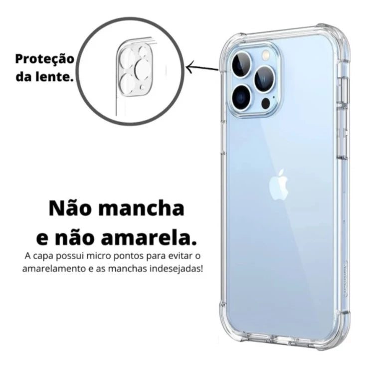 Capa Anti Shock Para Iphone - BrightShock - Iphone 11, Iphone 11 Pro, Iphone 11 Pro Max, Iphone 12 Mini, Iphone 12 Pro Max, Iphone 12/12 Pro, Iphone 13, Iphone 13 Mini, Iphone 13 Pro, Iphone 13 Pro Max - Tudo Shop