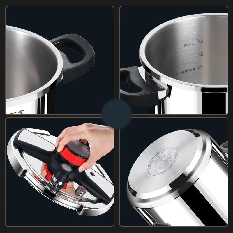 Panela De Pressão De Aço Inoxidável Com Sistema De Segurança - SecurePress - 7L, 8L, 10L - Tudo Shop