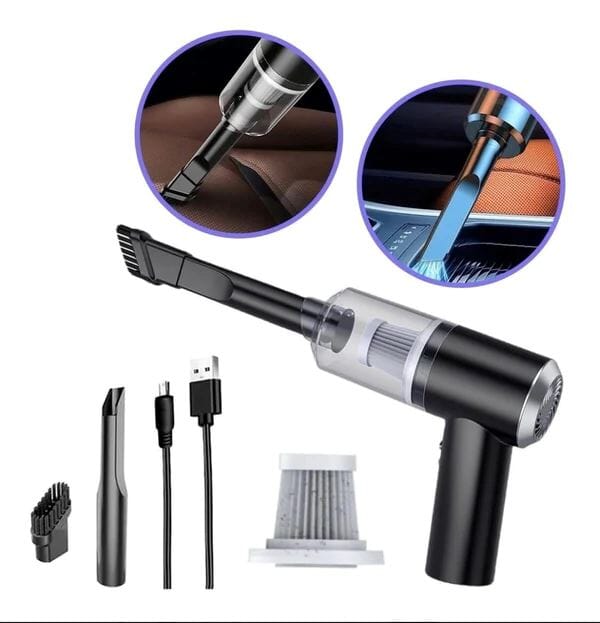 Aspirador de Pó Portátil Automotivo - DustVortex - 1, 2 - Tudo Shop