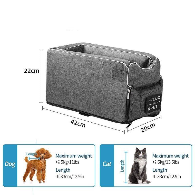 Assento de Segurança para Cães e Gatos Portátil - Safe&Soft - Cinza, Bege, Rosa, Floresta - Tudo Shop