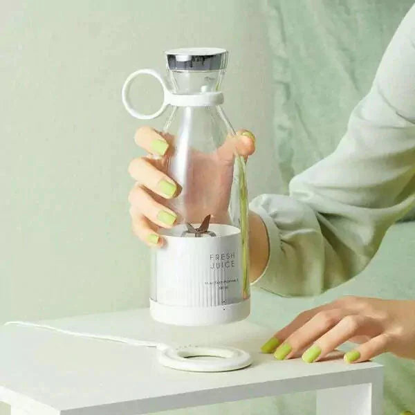 Liquidificador Portátil Carregador USB - Fresh Blender - Branco, Rosa - Tudo Shop