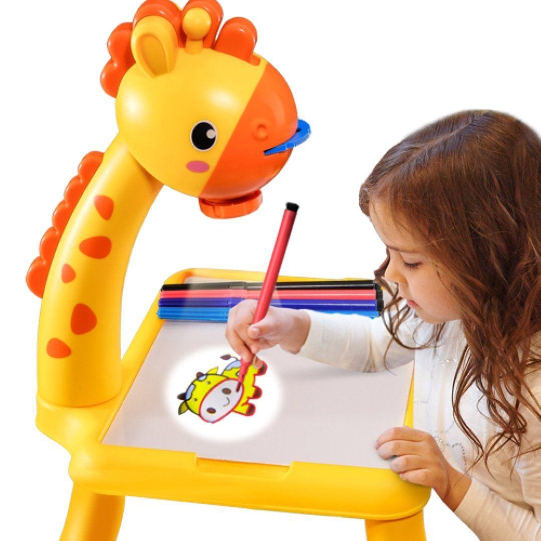Mesa Projetora Infantil - ProjeTable - Amarelo + 3 Slides, Rosa + 3 Slides - Tudo Shop